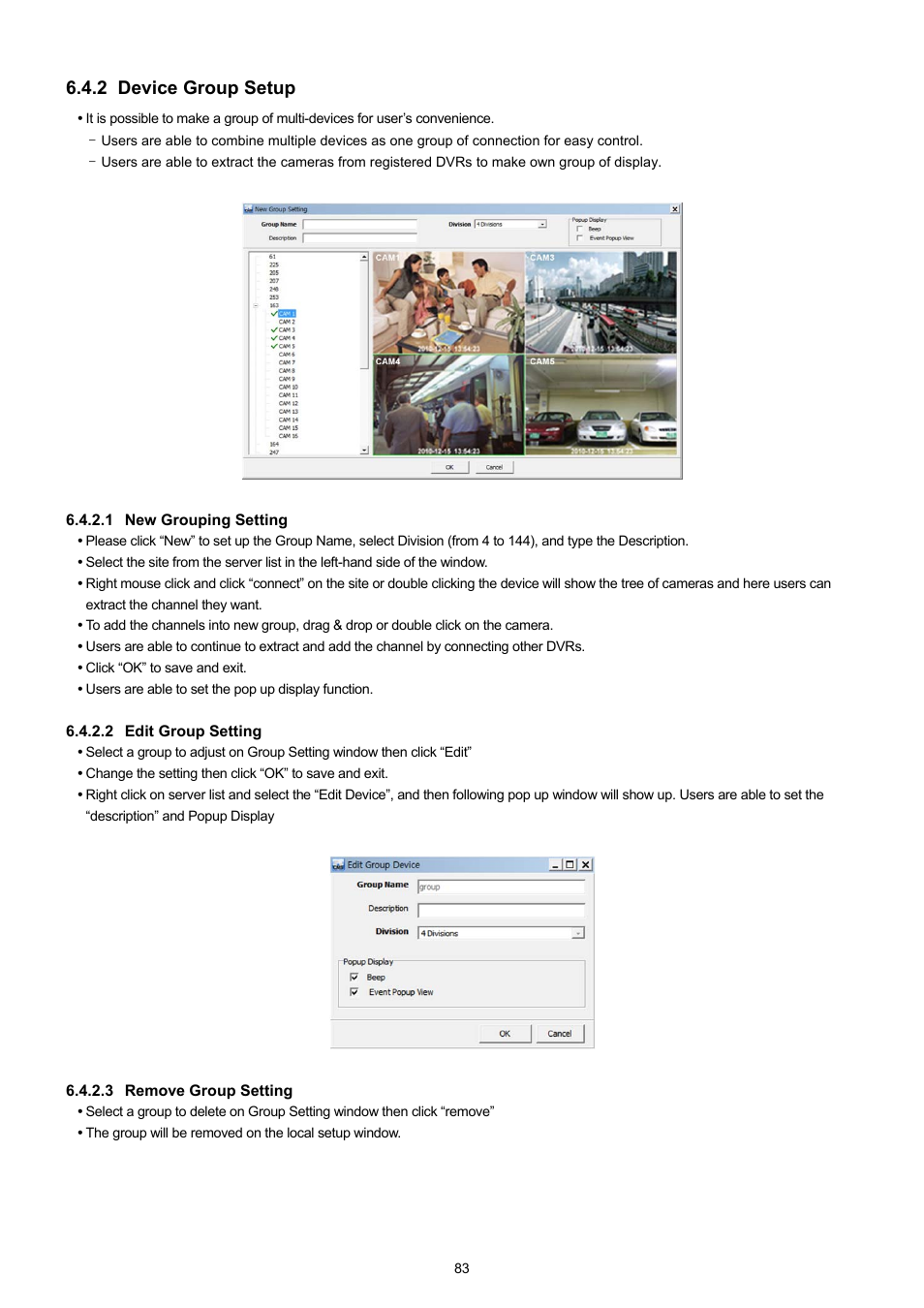 2 device group setup | KT&C KVR-0412H User Manual | Page 83 / 219
