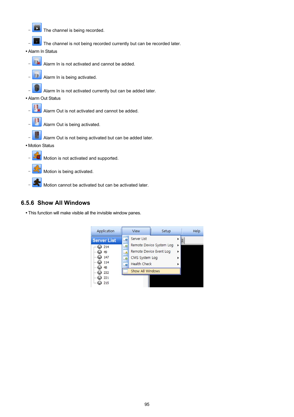 6 show all windows | KT&C KVR-0412H User Manual | Page 95 / 219