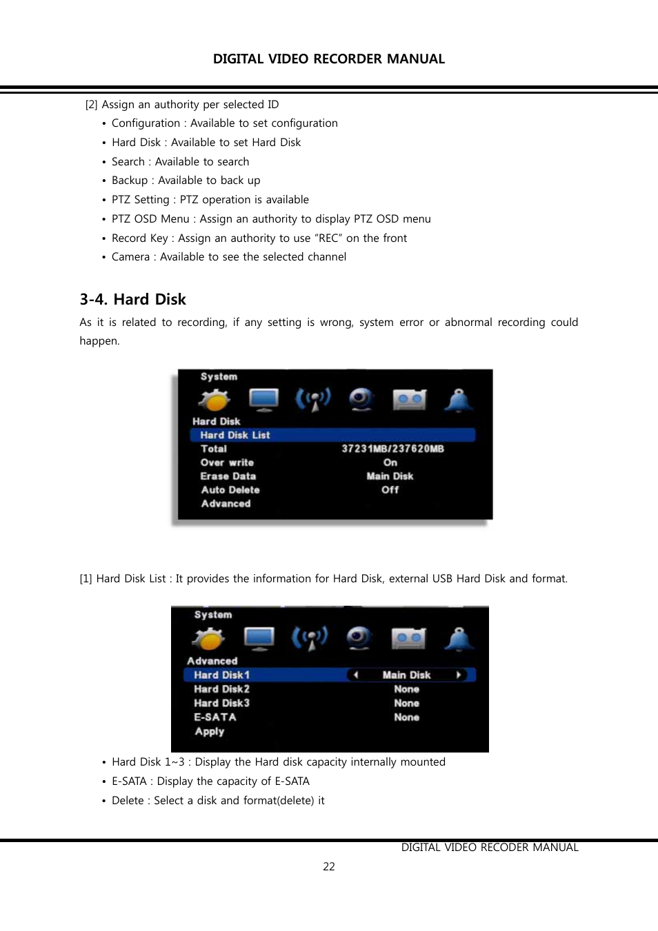 4. hard disk | KT&C K9-s Series User Manual | Page 22 / 73