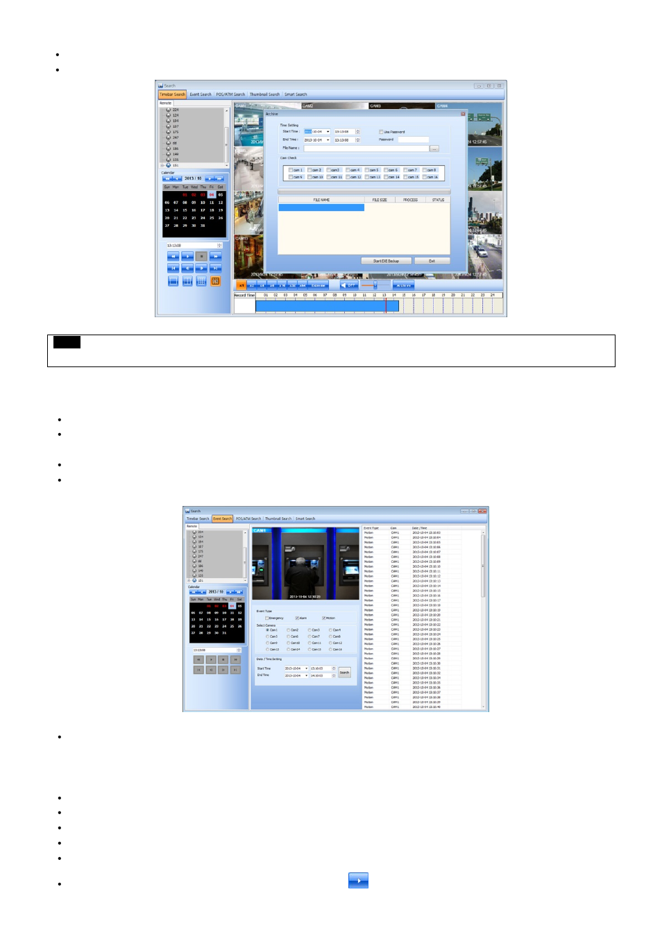 3 event search, 4 pos/atm search | KT&C KVR-1601S User Manual | Page 105 / 192