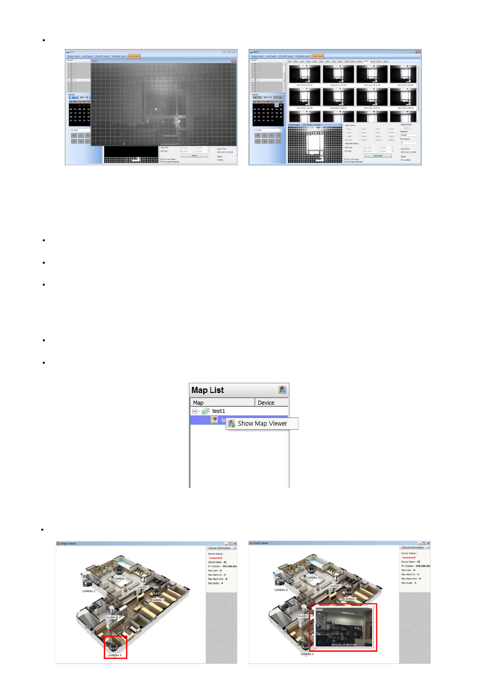 9 e-map, 1 overview, 2 controls | 3 e-map camera – instant playback | KT&C KVR-1601S User Manual | Page 107 / 192
