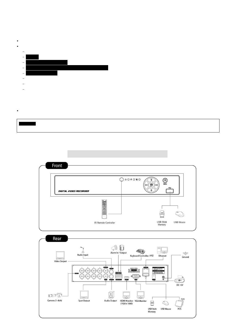 Product features, 1 unpacking, 2 service | 3 system connection diagram | KT&C KVR-1601S User Manual | Page 11 / 192