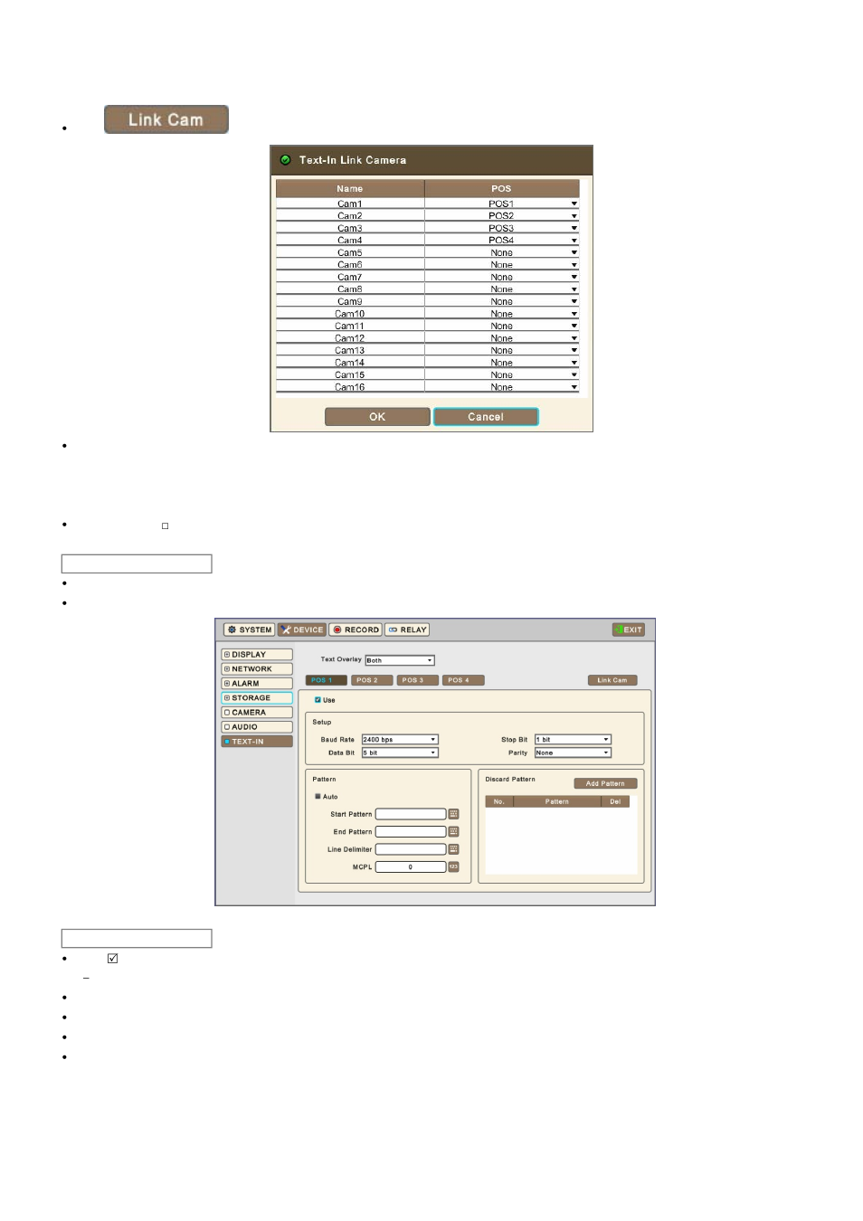 2 link cam, 3 device setting | KT&C KVR-1601S User Manual | Page 171 / 192