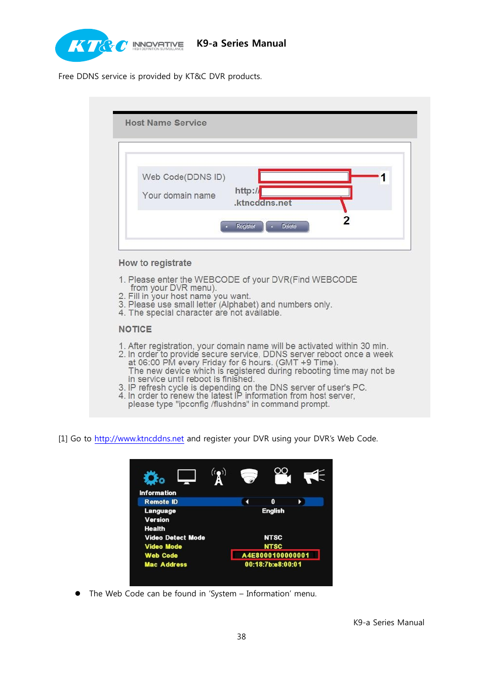 K9-a series manual | KT&C K9-a Series User Manual | Page 38 / 80