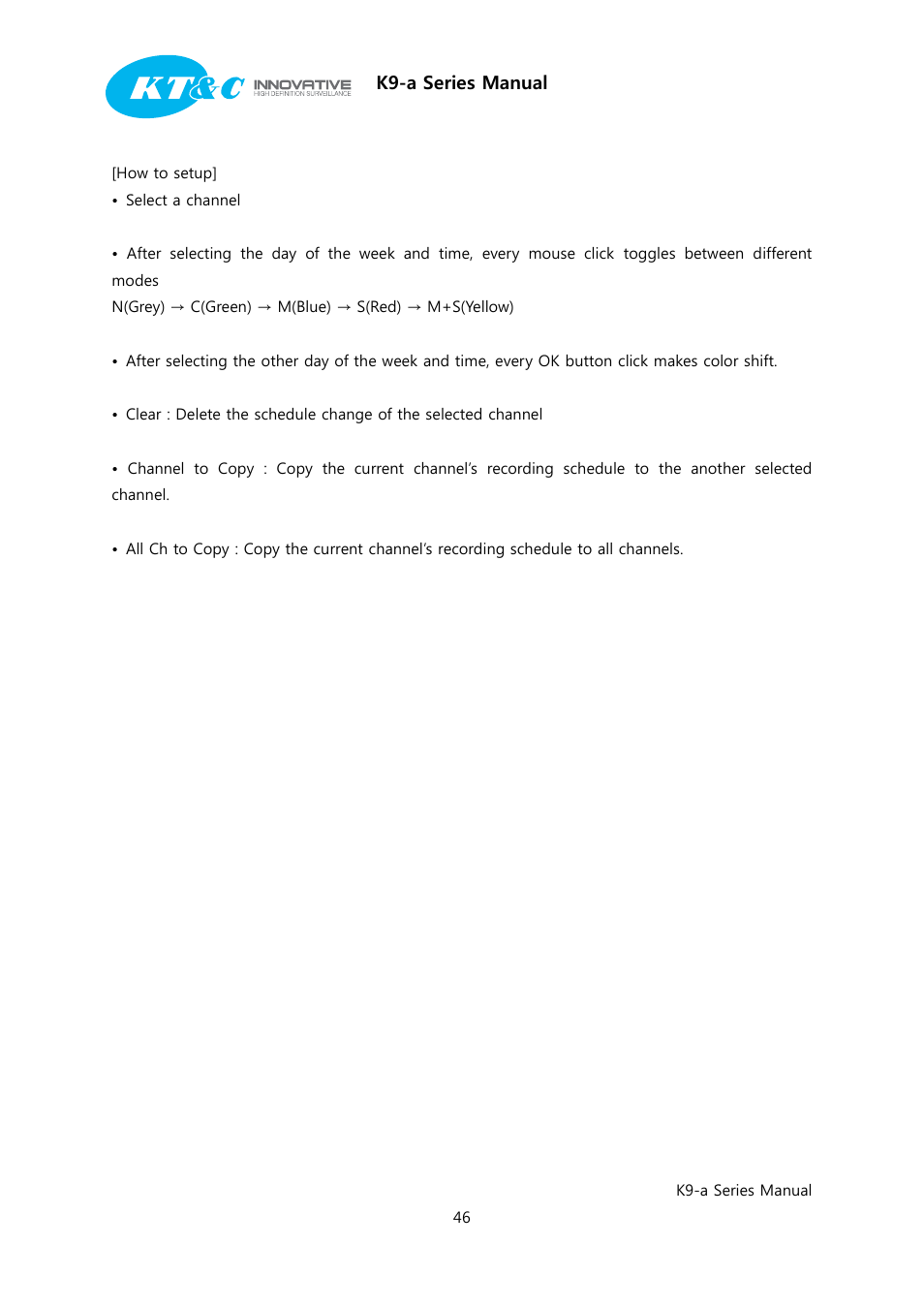 KT&C K9-a Series User Manual | Page 46 / 80