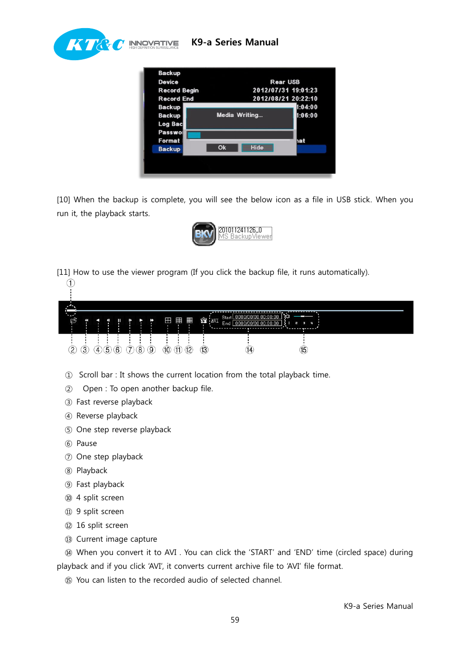 K9-a series manual | KT&C K9-a Series User Manual | Page 59 / 80