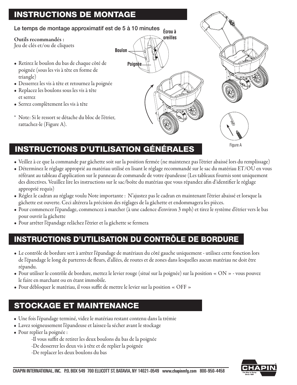 Instructions de montage | Chapin 80100 User Manual | Page 10 / 12