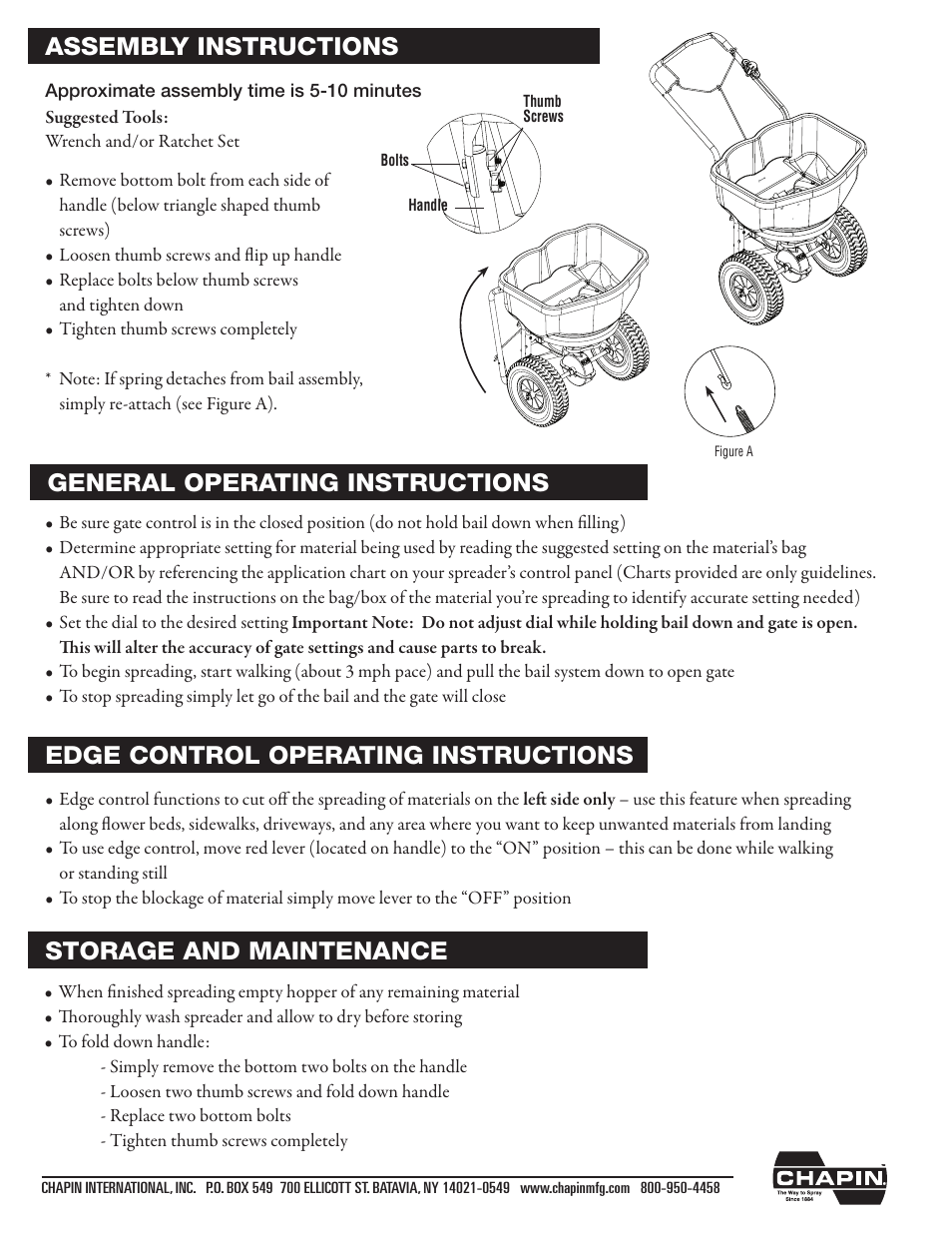 Assembly instructions | Chapin 80100 User Manual | Page 2 / 12