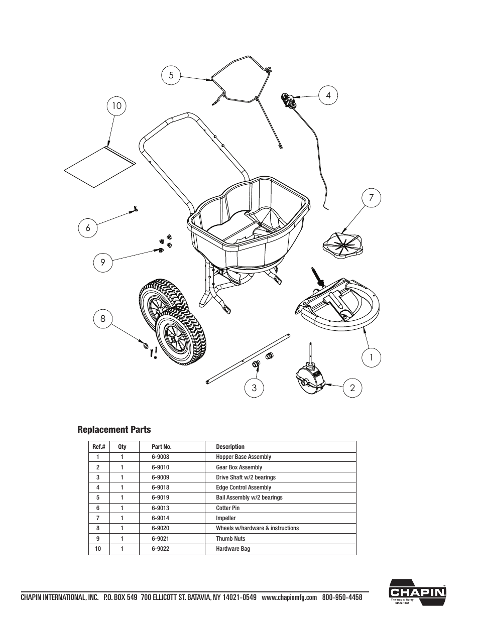 Replacement parts | Chapin 80100 User Manual | Page 3 / 12