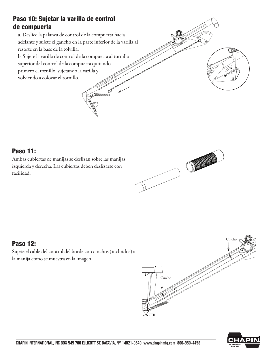 Paso 11, Paso 12 | Chapin 82125 User Manual | Page 16 / 28
