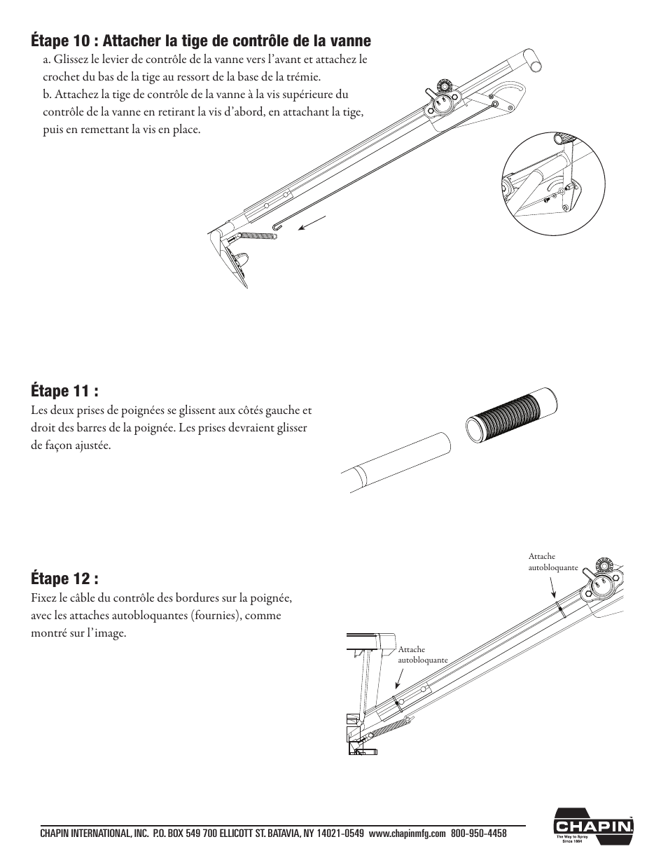 Étape 11, Étape 12 | Chapin 82125 User Manual | Page 25 / 28