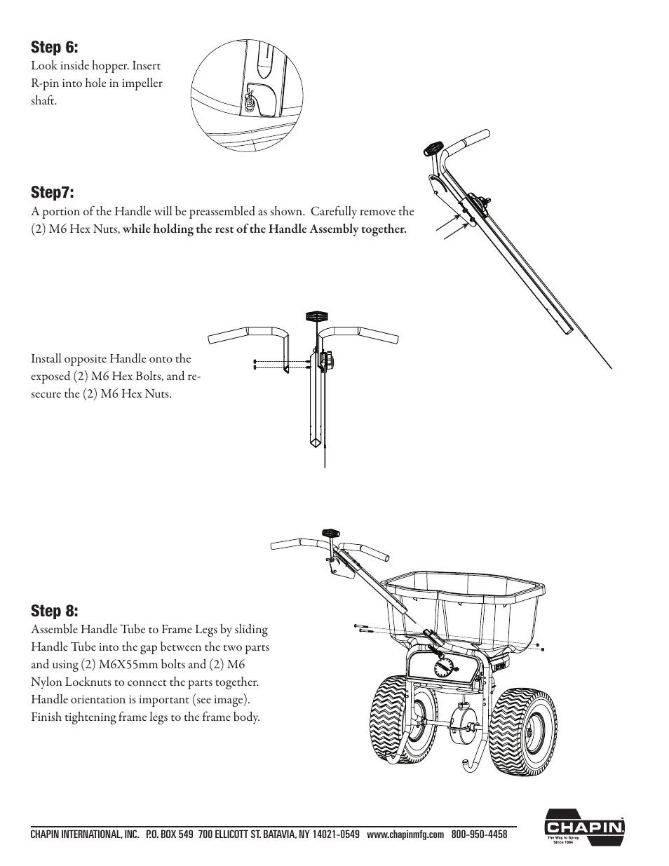 Step 8, Step 6, Step7 | Chapin 82125 User Manual | Page 5 / 28