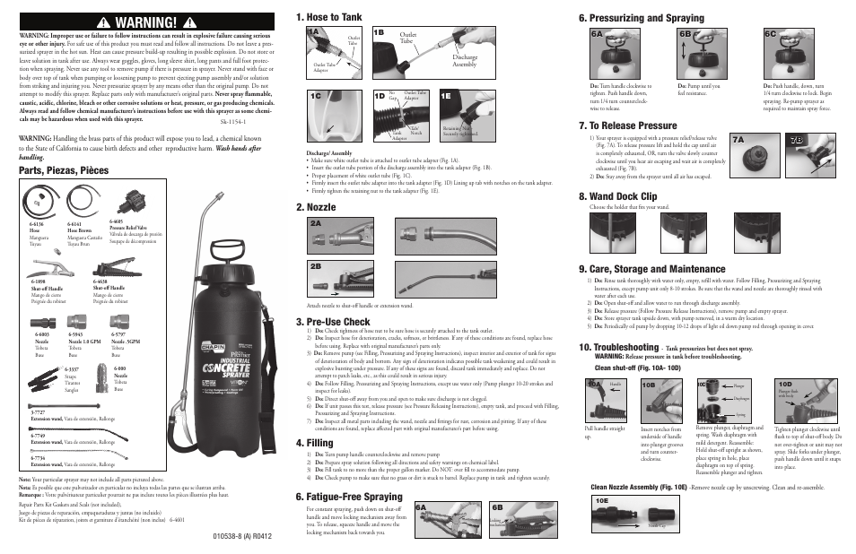 Chapin 22190XP User Manual | 2 pages