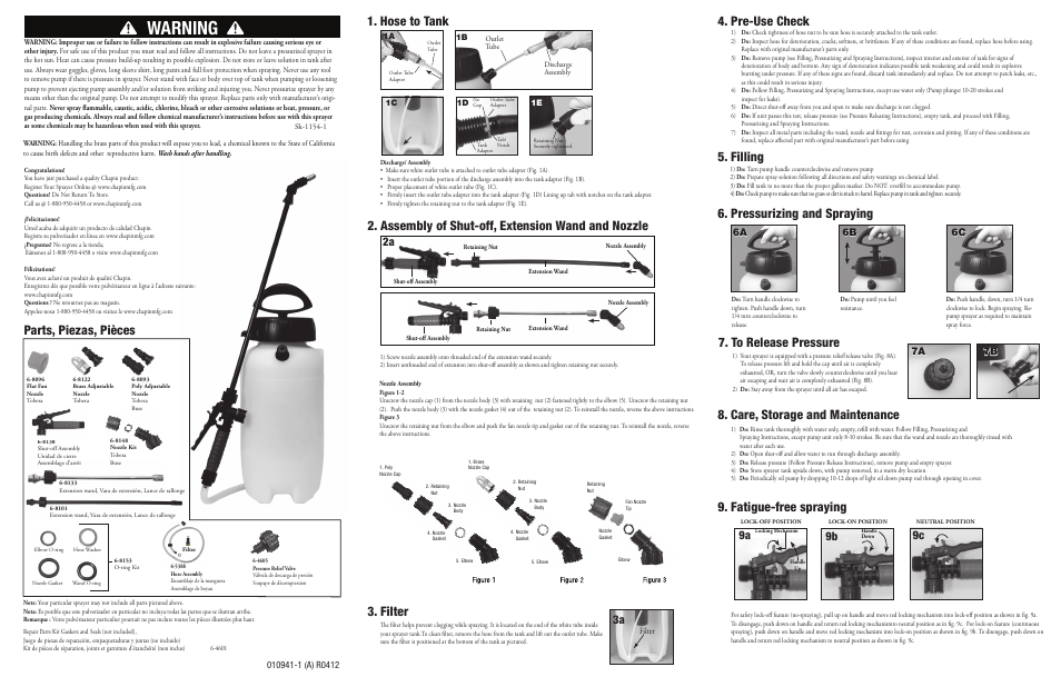 Chapin 26031XP User Manual | 2 pages