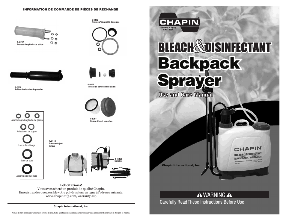 Chapin 61575 User Manual | 18 pages