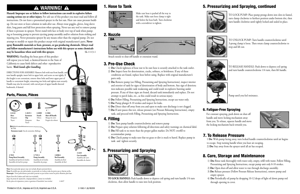 Chapin 6300 User Manual | 2 pages