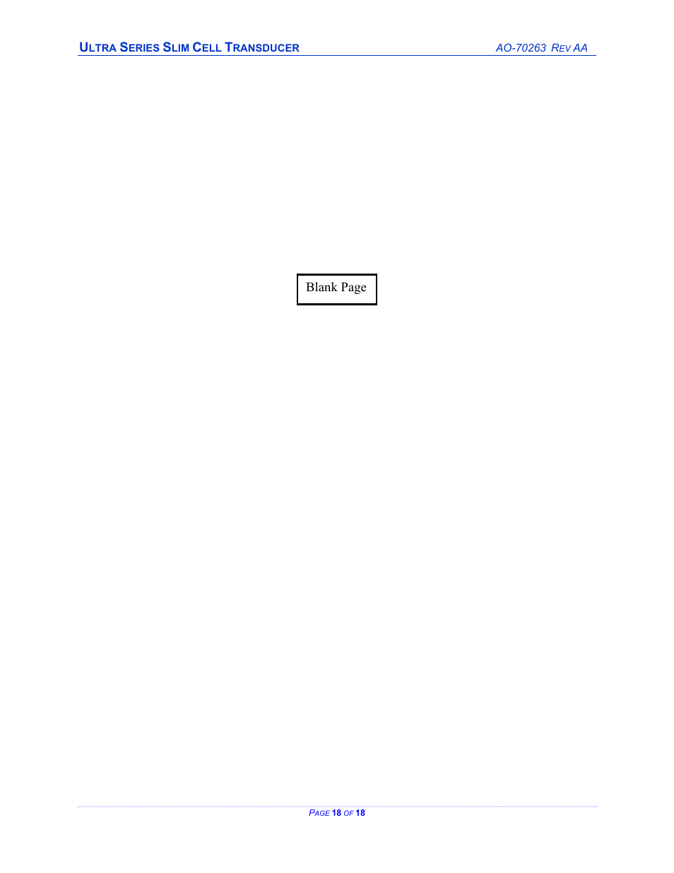 Cleveland Motion Controls ULTRA SERIES SLIM CELL TRANSDUCER REV AA User Manual | Page 18 / 18