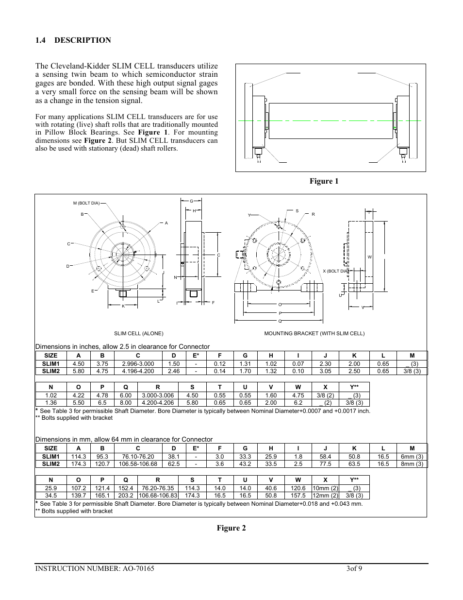 Figure 2 figure 1 | Cleveland Motion Controls Classic Slim Cell Transducer REV AA User Manual | Page 3 / 9