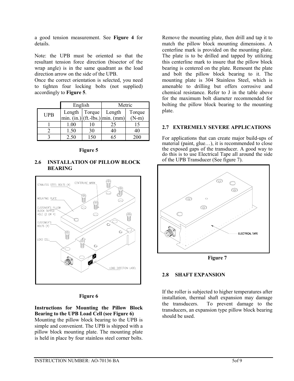 Cleveland Motion Controls Classic UPB Transducer Load Cell REV BA User Manual | Page 5 / 9