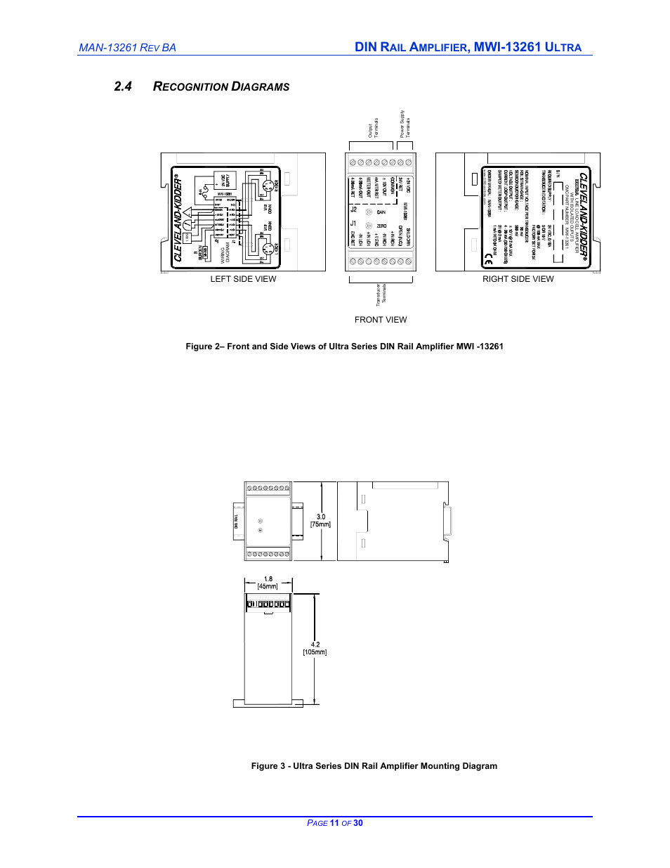 Mplifier, Ltra, Ecognition | Iagrams | Cleveland Motion Controls DIN Rail Amplifier MWI-13261 Ultra Series Isolated REV BA User Manual | Page 11 / 30