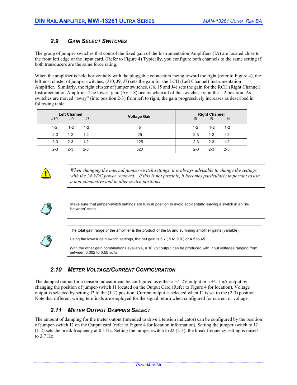 Cleveland Motion Controls DIN Rail Amplifier MWI-13261 Ultra Series Isolated REV BA User Manual | Page 14 / 30