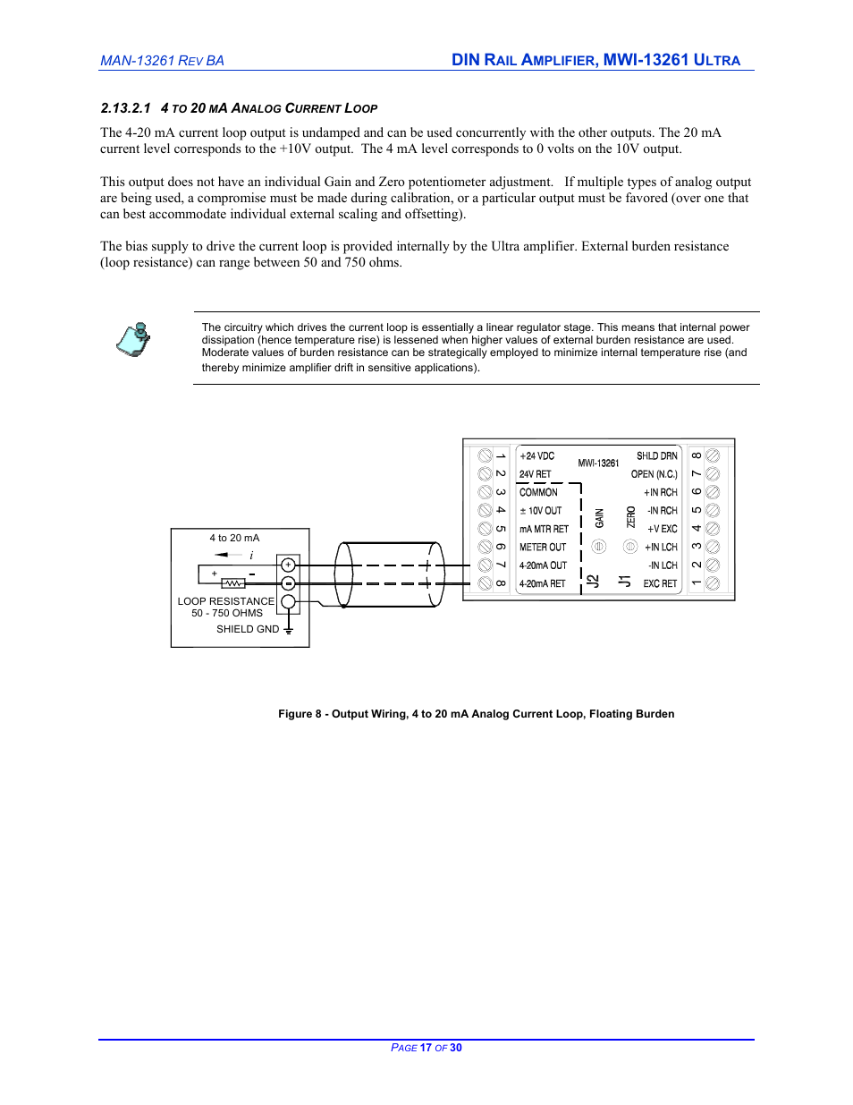 Cleveland Motion Controls DIN Rail Amplifier MWI-13261 Ultra Series Isolated REV BA User Manual | Page 17 / 30