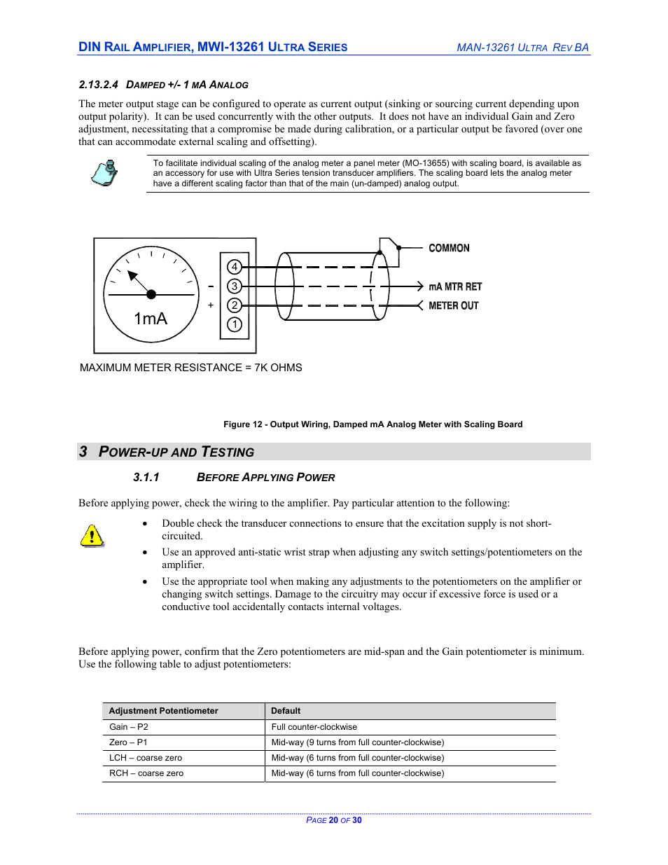 Cleveland Motion Controls DIN Rail Amplifier MWI-13261 Ultra Series Isolated REV BA User Manual | Page 20 / 30