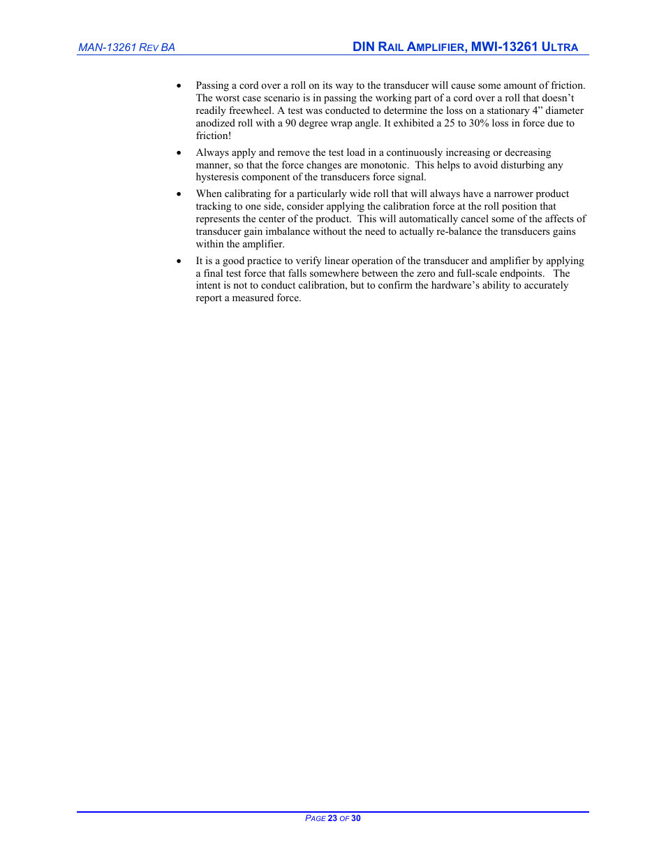 Cleveland Motion Controls DIN Rail Amplifier MWI-13261 Ultra Series Isolated REV BA User Manual | Page 23 / 30