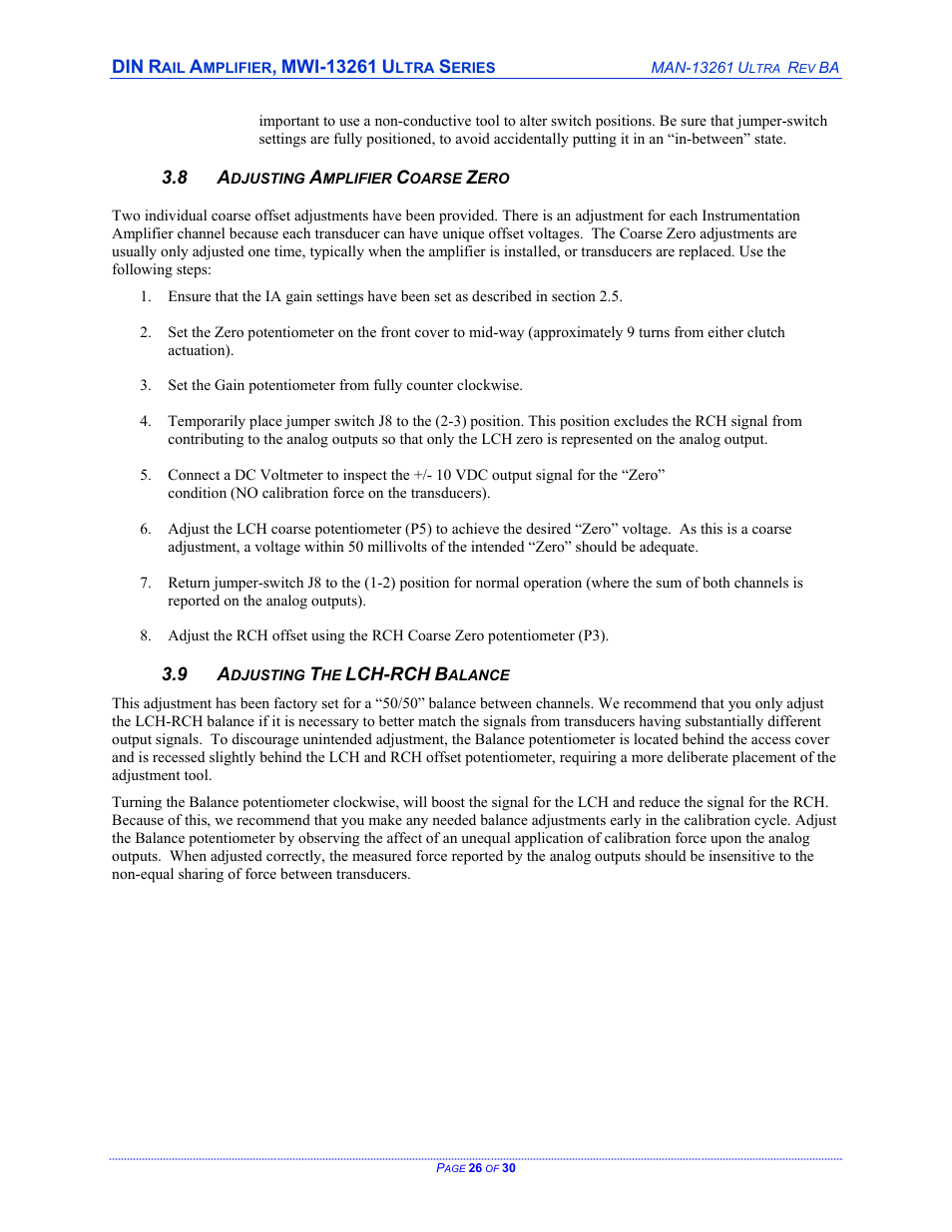 Cleveland Motion Controls DIN Rail Amplifier MWI-13261 Ultra Series Isolated REV BA User Manual | Page 26 / 30