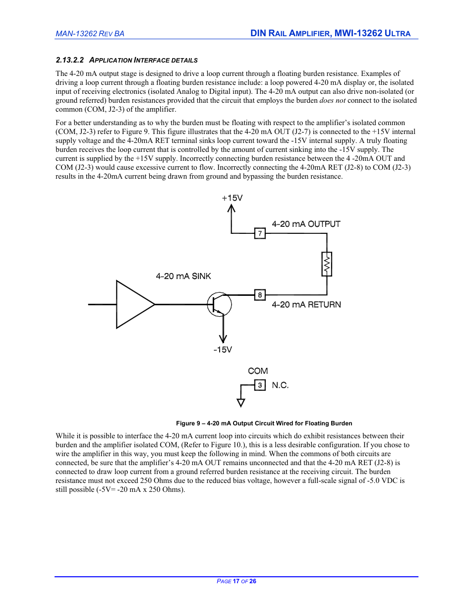 Cleveland Motion Controls DIN Rail Amplifier MWI-13262 Ultra Series Non-Isolated REV BA User Manual | Page 17 / 26