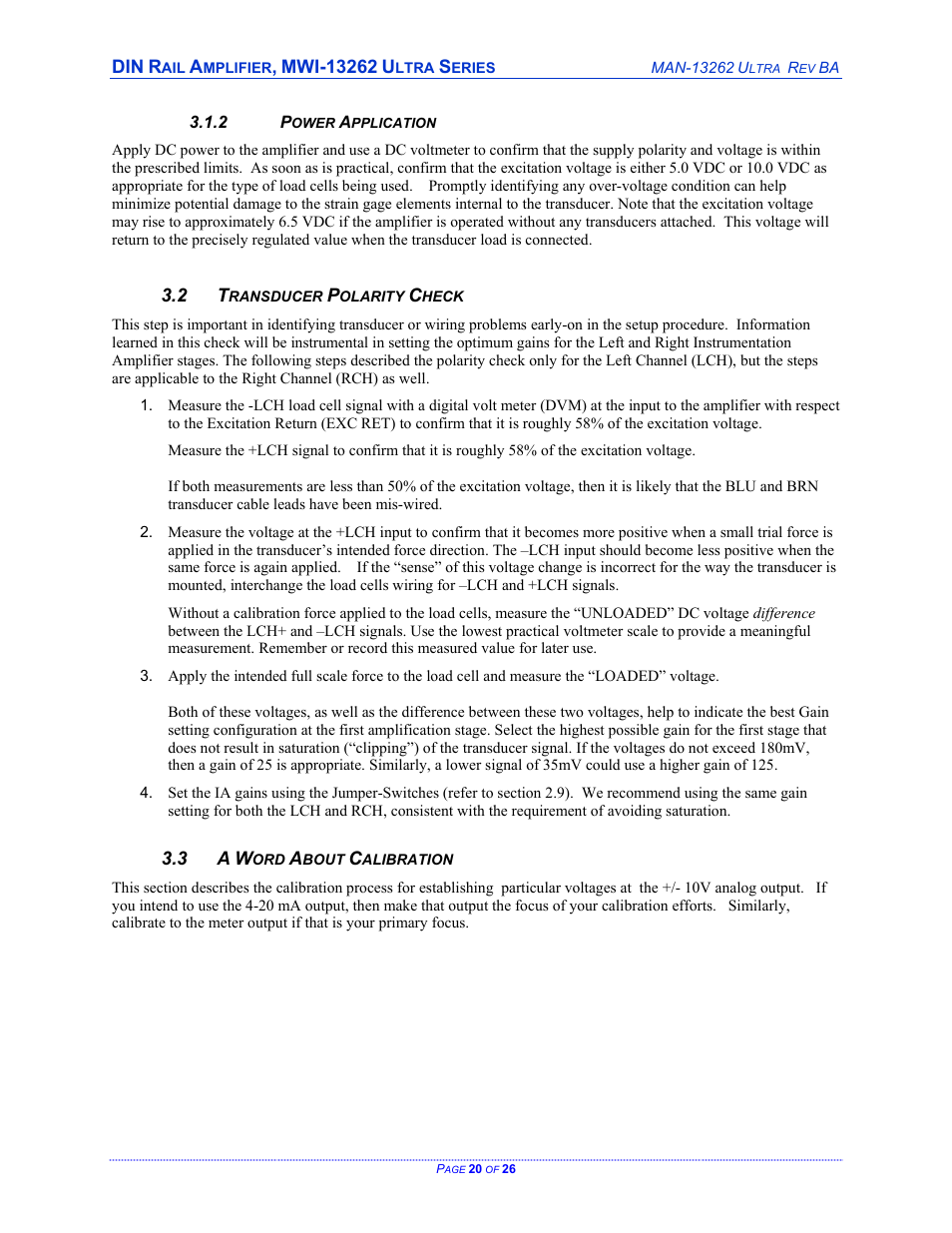 Cleveland Motion Controls DIN Rail Amplifier MWI-13262 Ultra Series Non-Isolated REV BA User Manual | Page 20 / 26