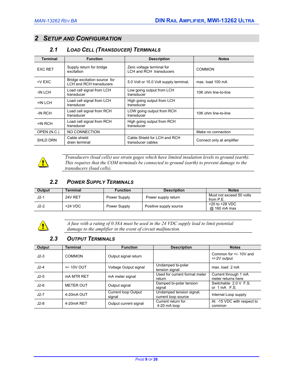 Etup and, Onfiguration | Cleveland Motion Controls DIN Rail Amplifier MWI-13262 Ultra Series Non-Isolated REV BA User Manual | Page 9 / 26