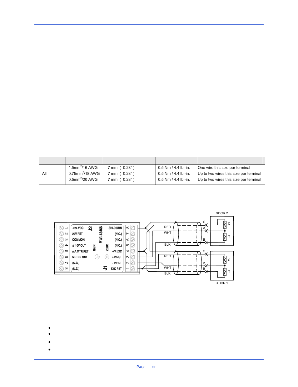 9 meter voltage/current configuration, 10 meter output damping select, 11 wiring | 1 wiring termination, 2 transducer wiring, Eter, Oltage, Urrent, Onfiguration, Utput | Cleveland Motion Controls Classic Series DIN Rail Amplifier Non-Isolated MWI-13466 REV CA User Manual | Page 13 / 26