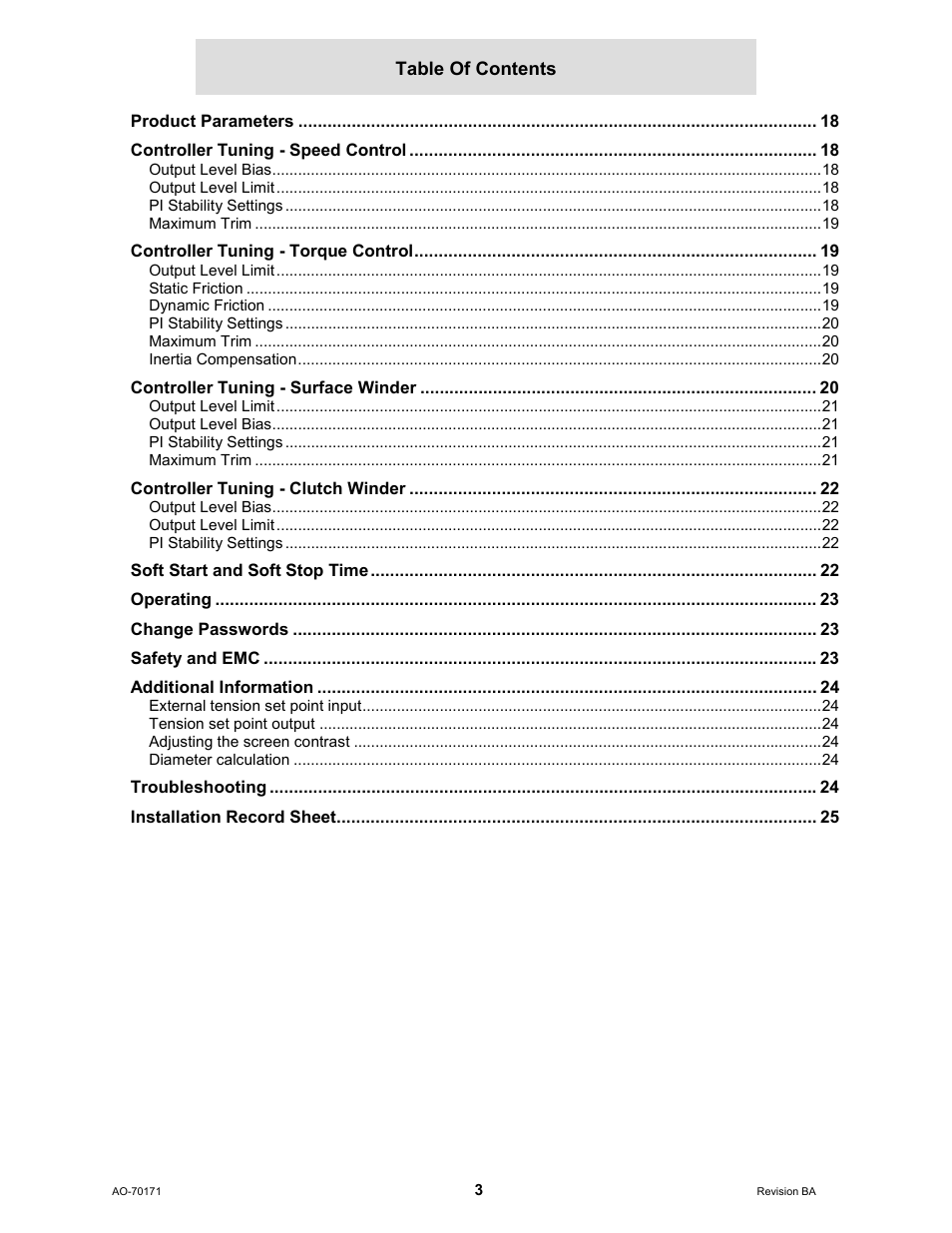 Cleveland Motion Controls WebPro Winder Tension ControllerMWP-12664 REV BA User Manual | Page 4 / 26