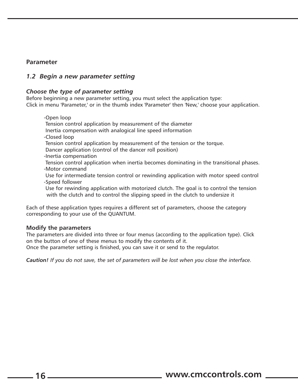 Cleveland Motion Controls Quantum Tension Controller REV A User Manual | Page 16 / 37
