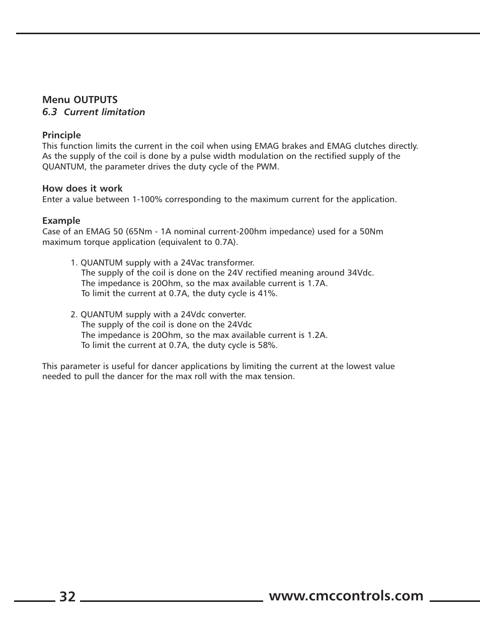 Cleveland Motion Controls Quantum Tension Controller REV A User Manual | Page 32 / 37