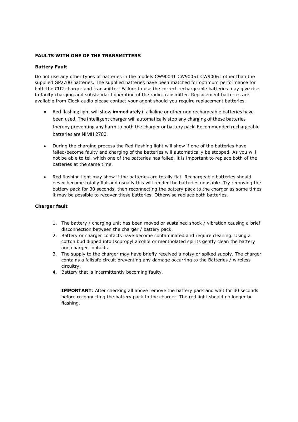 Clock Audio CU2 User Manual | Page 2 / 2