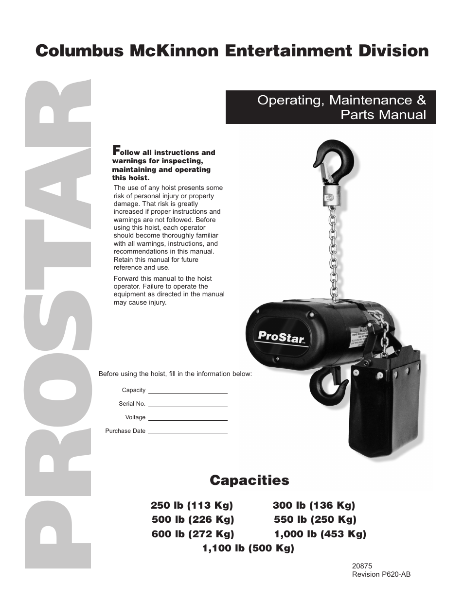CM-ET Prostar User Manual | 24 pages