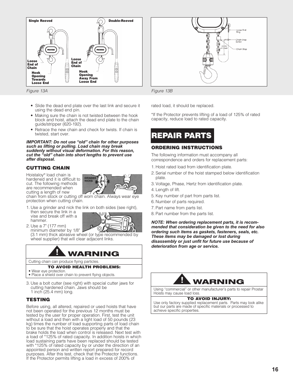 Repair parts | CM-ET Prostar User Manual | Page 17 / 24