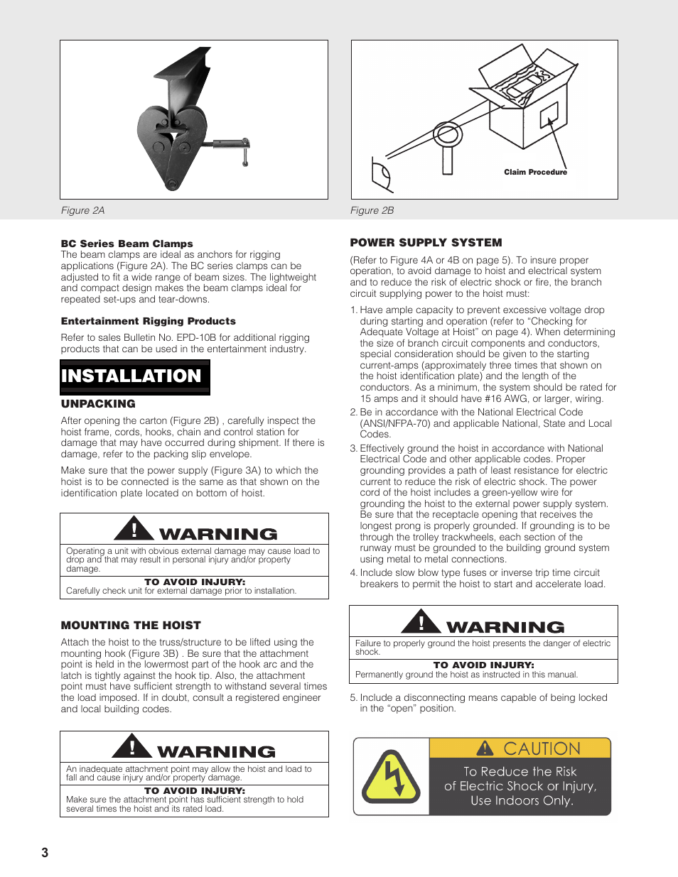 Installation | CM-ET Prostar User Manual | Page 4 / 24