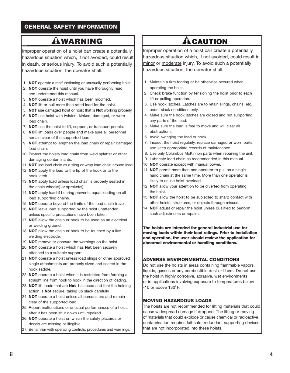 Ii general safety information | CM-ET Hurricane 360 User Manual | Page 4 / 48