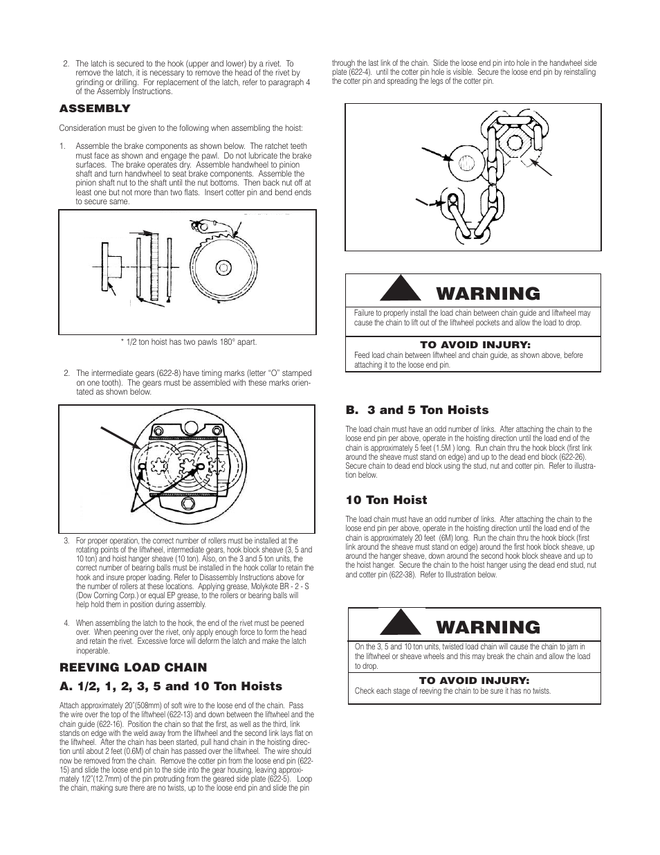 Warning | CM-ET Series 622 User Manual | Page 8 / 11