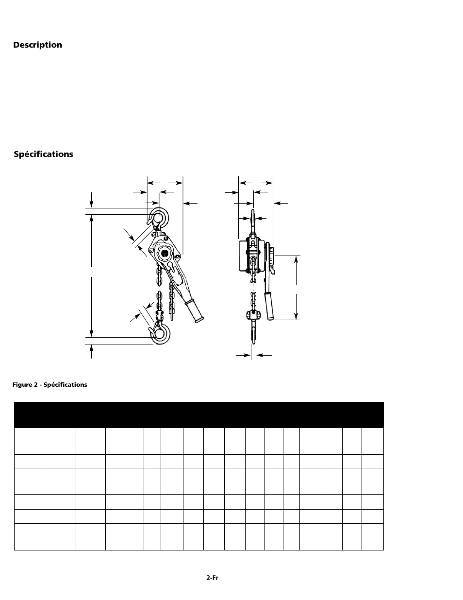 Spécifications, Description | CM-ET Series 653 User Manual | Page 31 / 42
