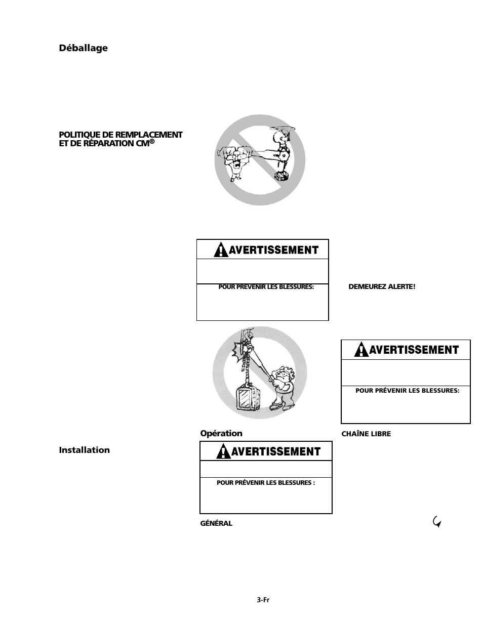 Déballage | CM-ET Series 653 User Manual | Page 32 / 42