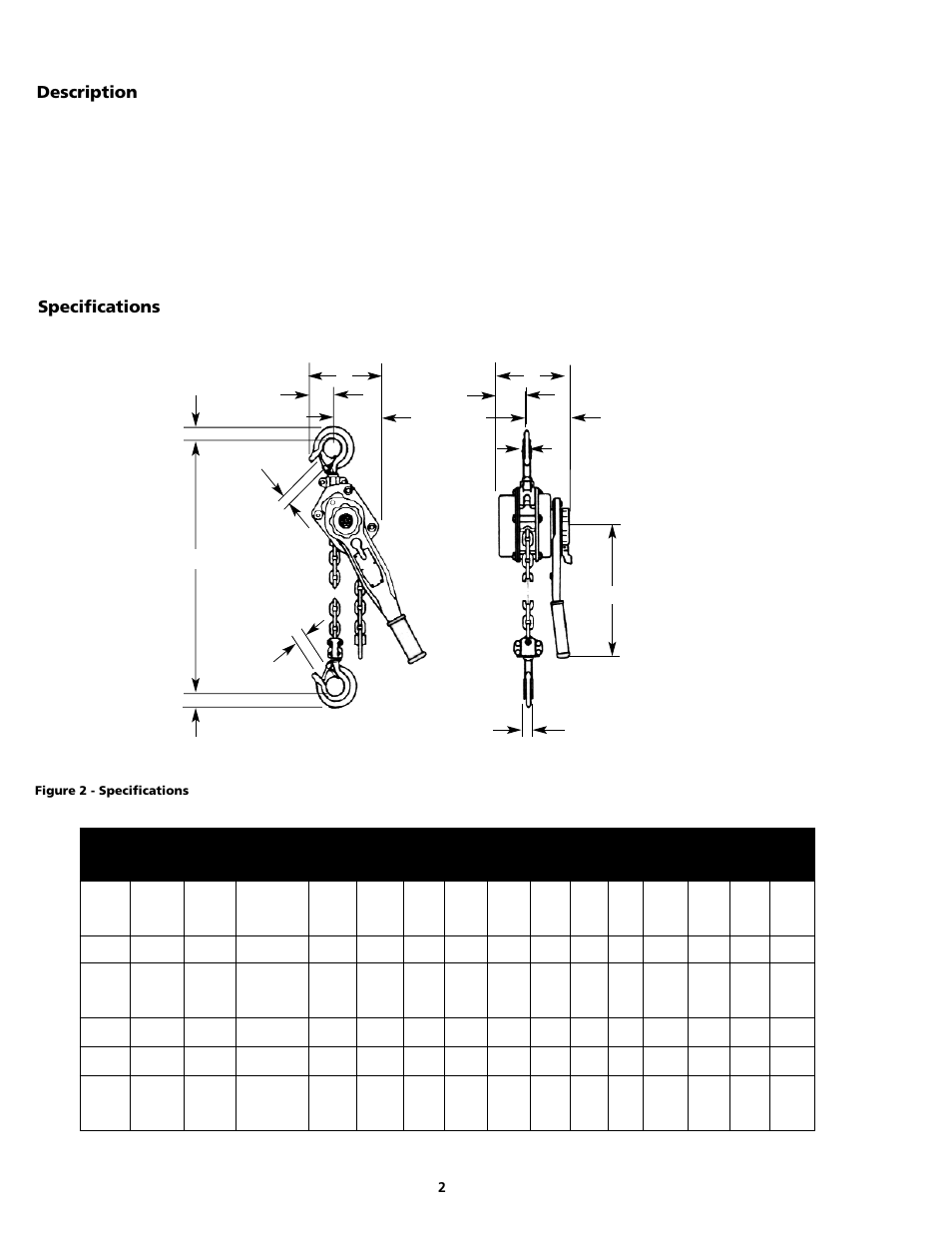 Specifications, Description | CM-ET Series 653 User Manual | Page 5 / 42