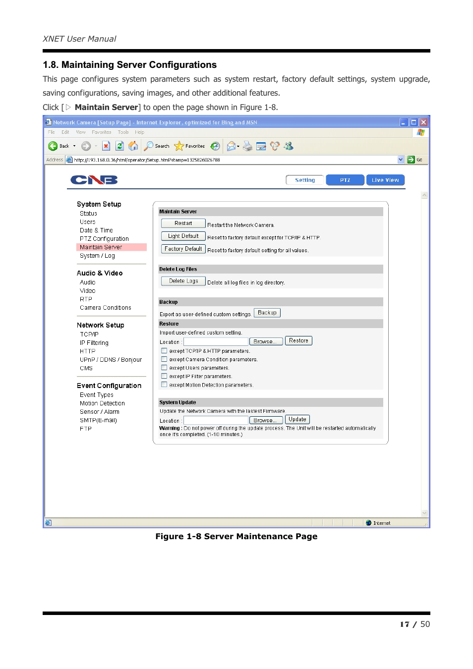 CNB IGC2050F User Manual | Page 17 / 50