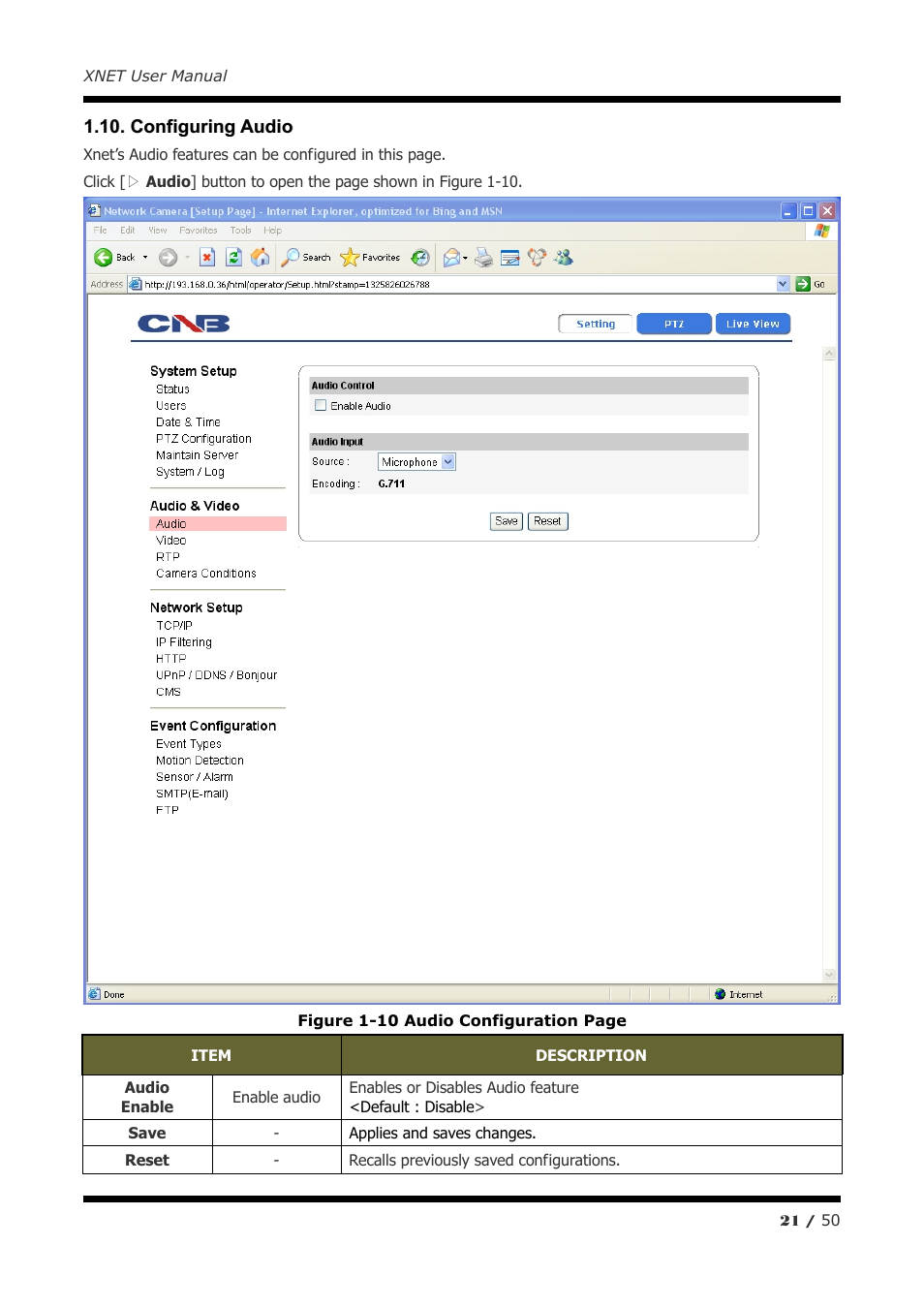 CNB IGC2050F User Manual | Page 21 / 50