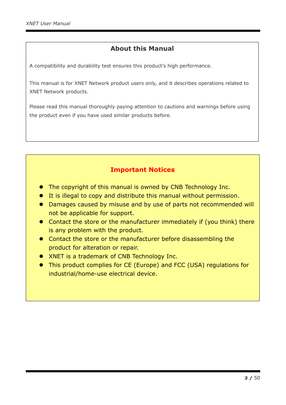 CNB IGP2035F User Manual | Page 2 / 50