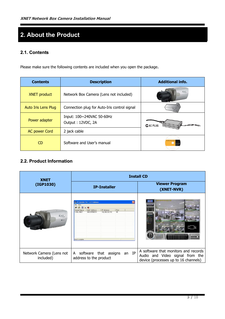 About the product | CNB IGP1030 User Manual | Page 5 / 18