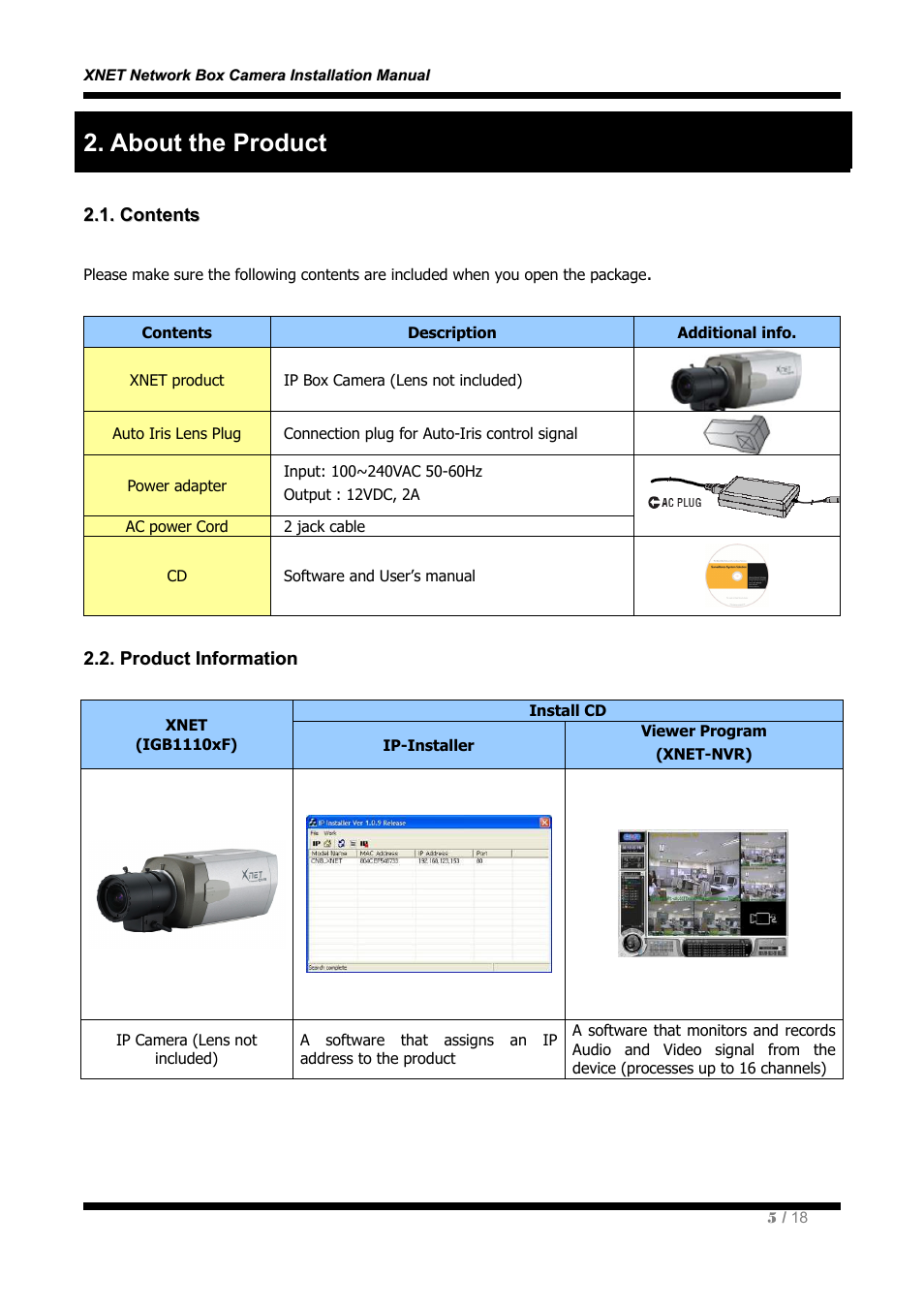 About the product | CNB IGB1110NF User Manual | Page 5 / 18